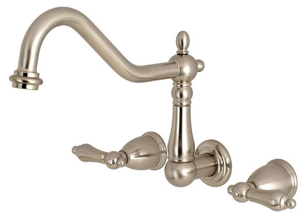Kingston Brass KS1028AL, rubinetto per vasca da bagno in stile Heritage, finitura in nichel spazzolato
