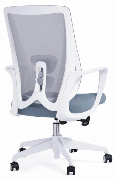 Sedia da ufficio ergonomica con poggiatesta regolabile e schienale in rete