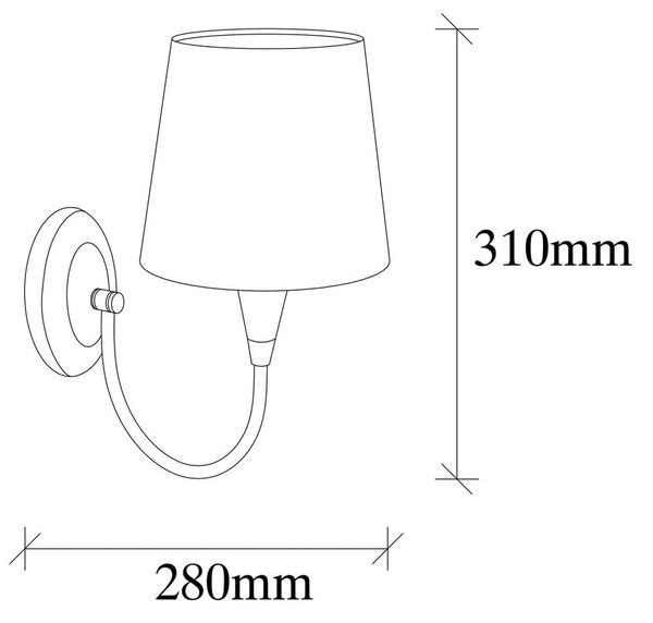 Lampada da parete beige/dorata Patrick – Opviq lights