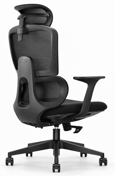 Sedia da ufficio ergonomica con poggiatesta regolabile e schienale in rete