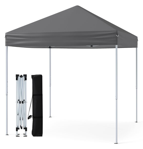Costway Tendone pop-up da esterno con altezze regolabili e borsa da trasporto, Tenda portatile per spiaggia e giardino Grigio