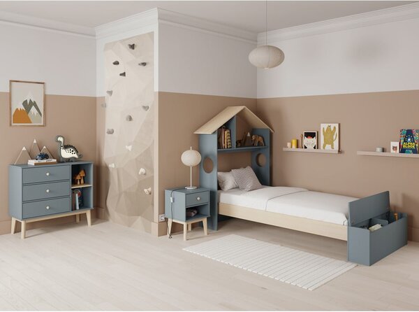 Comodino per bambini verde polveroso Esteban – Marckeric
