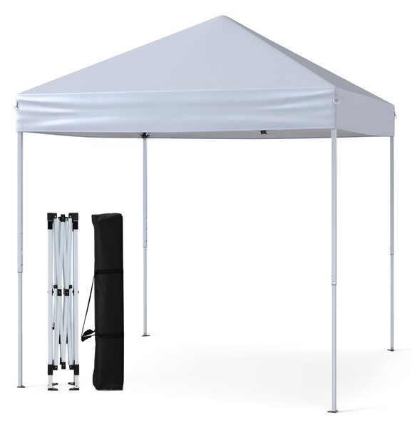 Costway Tendone pop-up da esterno con altezze regolabili e borsa da trasporto, Tenda portatile per spiaggia e giardino Bianco