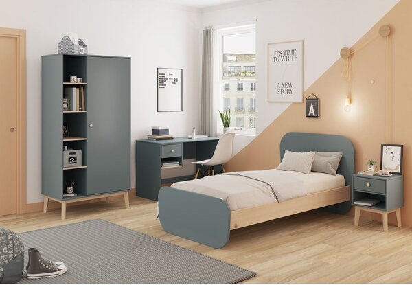 Comodino per bambini verde polveroso Esteban – Marckeric