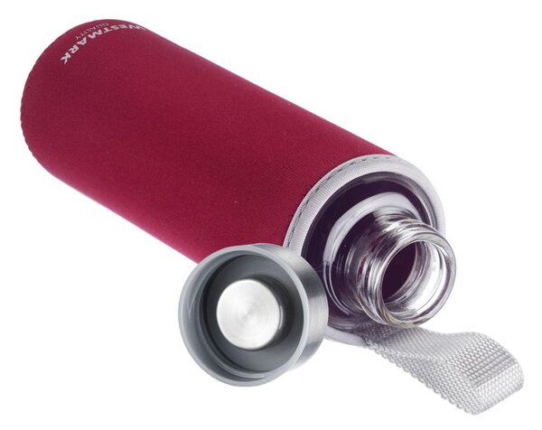 Bottiglia rossa da viaggio in vetro e silicone 550 ml Viva - Westmark