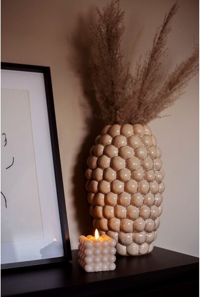 Candela LED in cera beige, altezza 9,5 cm Flamme Dot - Star Trading