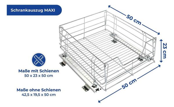 Ripiano a scorrimento in acciaio inox - Maximex