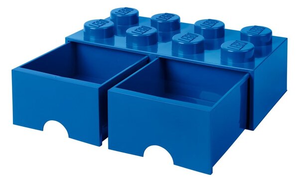 Scatola portaoggetti blu scuro con due cassetti - LEGO®