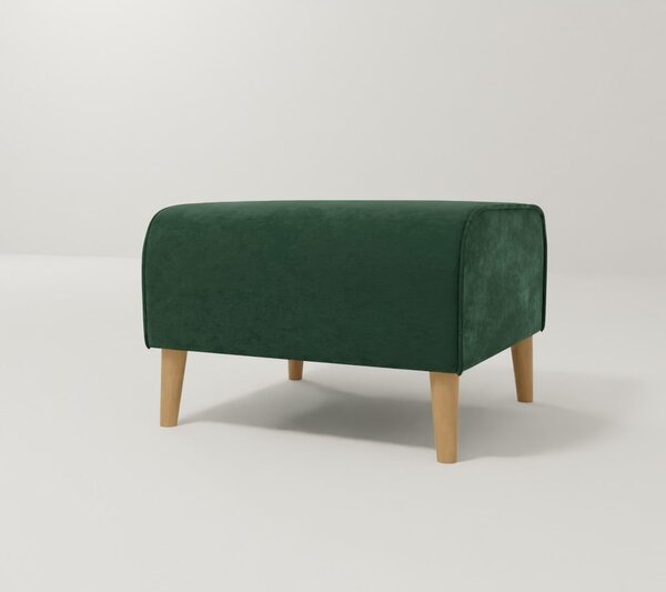 Pouf in velluto verde scuro Carole - Ropez