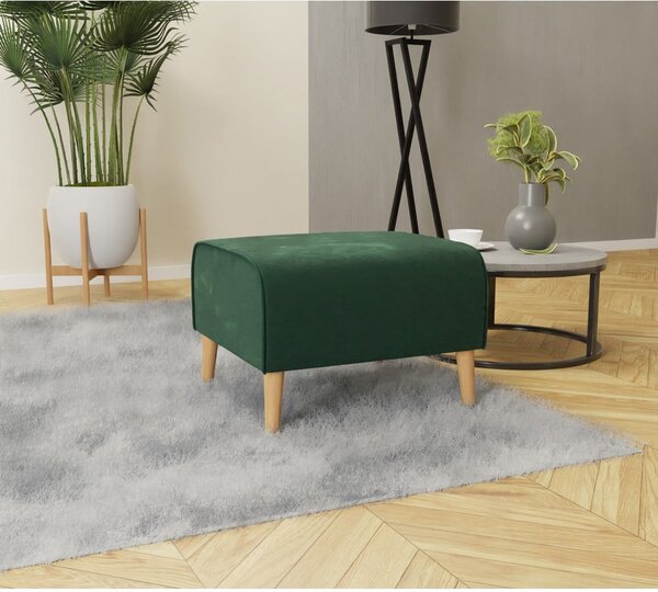 Pouf in velluto verde scuro Carole - Ropez