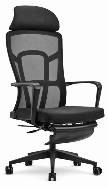 Sedia da ufficio ergonomica con schienale a rete e poggiatesta regolabile