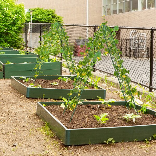 Costway Pacco da 2 di traliccio da giardino in metallo, Supporto decorativo per piante rampicanti rose Verde