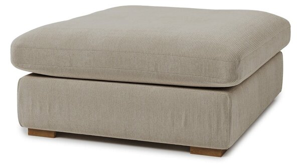 Pouf in tessuto a coste color crema Comfy - Scandic