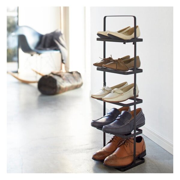 Scarpiera alta nera in metallo Tower Shoe Rack - YAMAZAKI