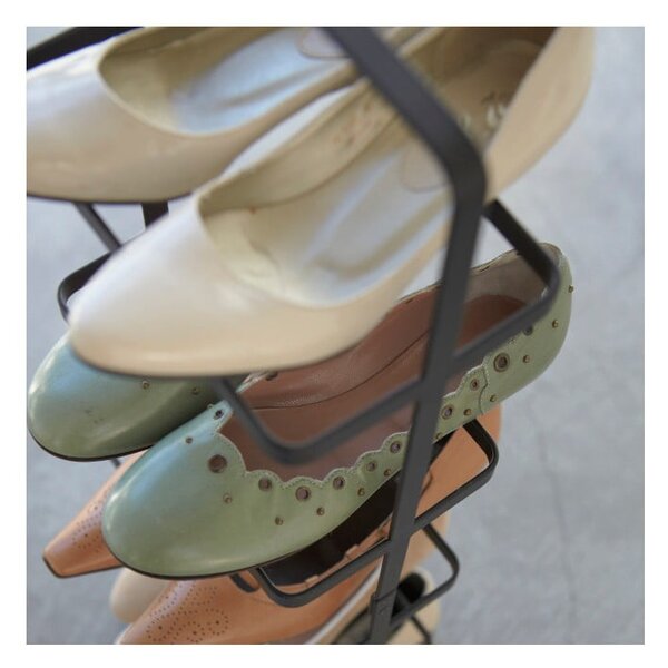 Scarpiera alta nera in metallo Tower Shoe Rack - YAMAZAKI