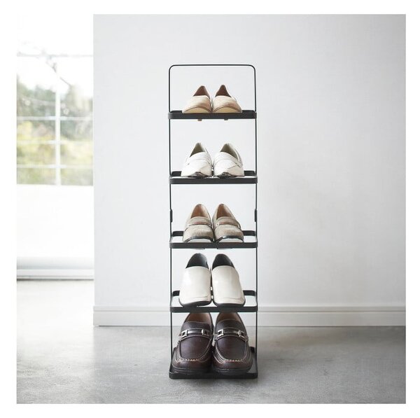 Scarpiera alta nera in metallo Tower Shoe Rack - YAMAZAKI