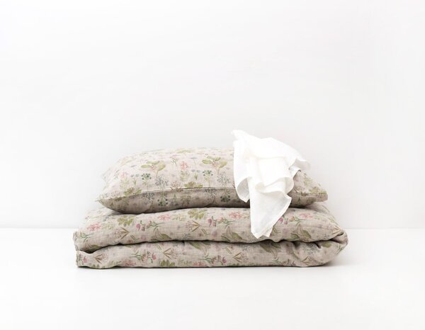 Biancheria da letto per bambini in lino beige, 70 x 100 cm Botany - Linen Tales