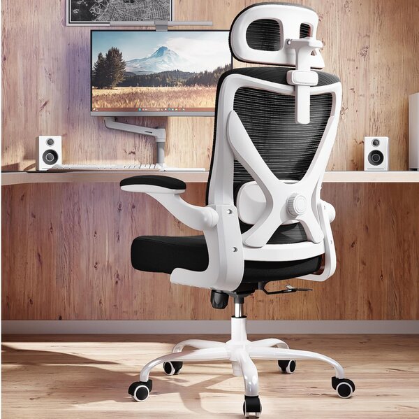 Sedia da ufficio TRALT - Sedia ergonomica da ufficio con supporto lombare regolabile e poggiatesta