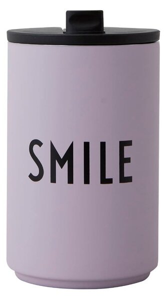 Tazza termica viola da 350 ml Smile - Design Letters