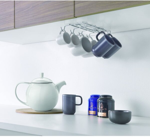 Portabicchieri a parete in acciaio inox Octo-Mug - Metaltex