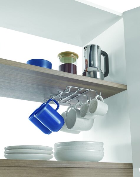 Portabicchieri a parete in acciaio inox Octo-Mug - Metaltex