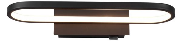 Applique LED nero opaco (lunghezza 40 cm) Gianni - Trio