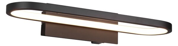 Applique LED nero opaco (lunghezza 40 cm) Gianni - Trio