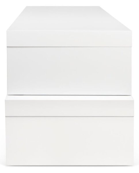 Tavolo TV Bianco Variabile Noce Cliff - TemaHome
