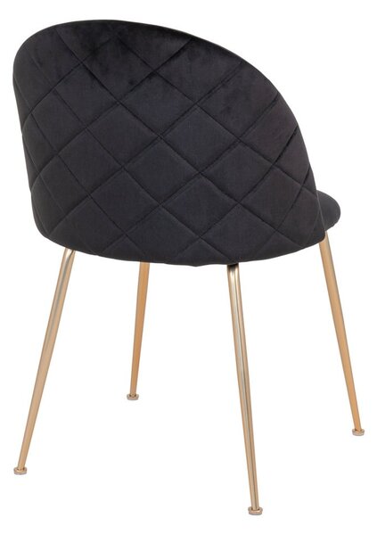 Sedie da pranzo in velluto nero in un set di 2 pezzi Geneve - House Nordic