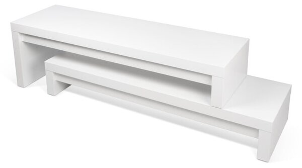 Tavolo TV Bianco Variabile Noce Cliff - TemaHome