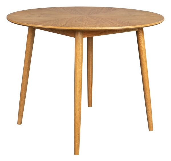 Tavolo da pranzo rotondo con piano in rovere ø 100 cm Fabio - White Label