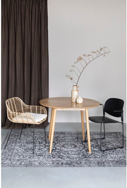 Tavolo da pranzo rotondo con piano in rovere ø 100 cm Fabio - White Label