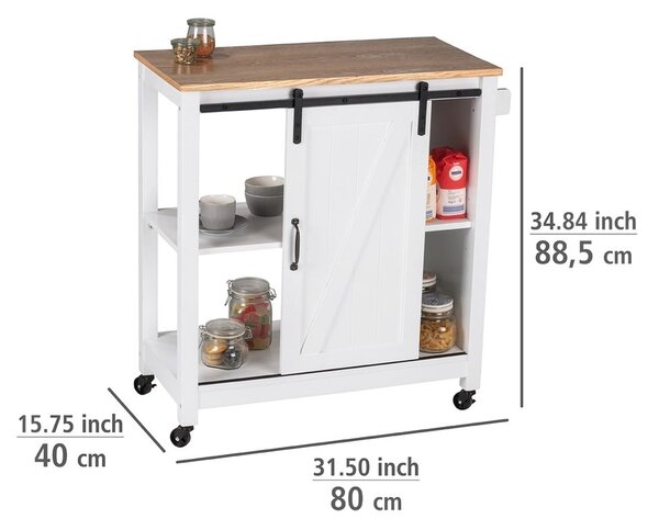 Tavolo da portata su ruote 40x80 cm Country House - Wenko