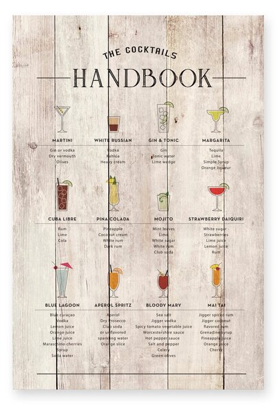 Insegna in legno 40x60 cm Cocktails Handbook - Really Nice Things