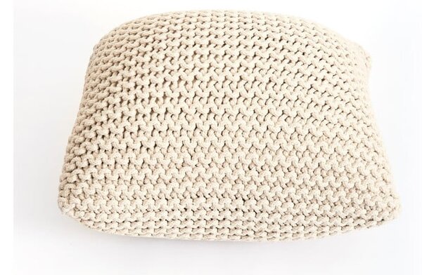 Pouf cuscino in maglia beige - Bonami Essentials