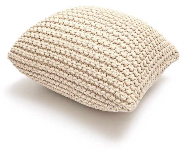 Pouf cuscino in maglia beige - Bonami Essentials