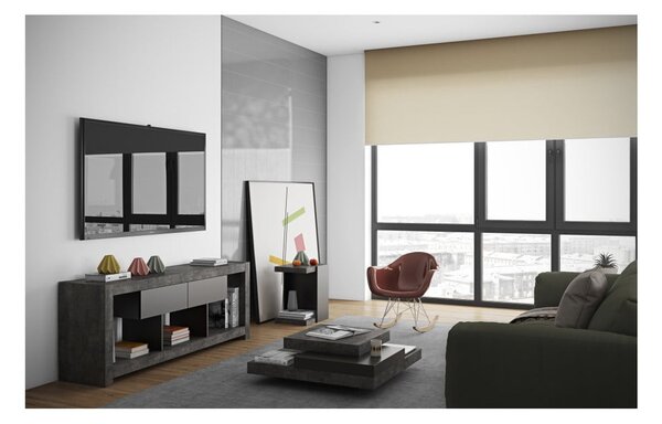 Tavolino nero e grigio in pietra 90x90 cm Slate - TemaHome
