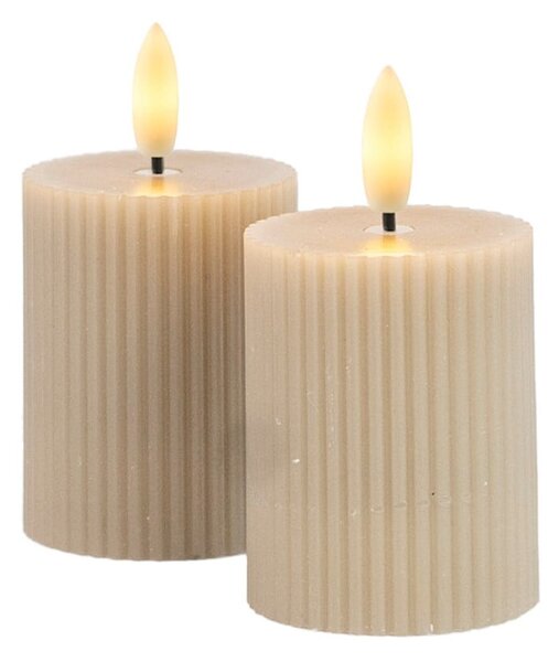Candele LED in set da 2 pezzi su USB (altezza 6,5 cm) Smilla - Sirius