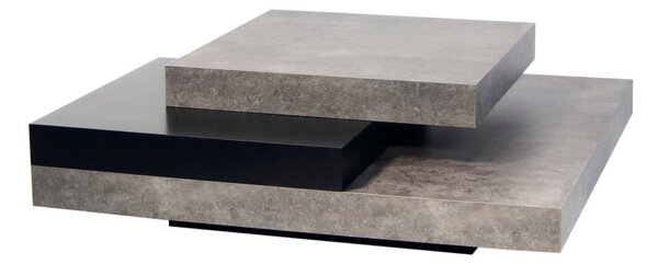 Tavolino nero e grigio in pietra 90x90 cm Slate - TemaHome