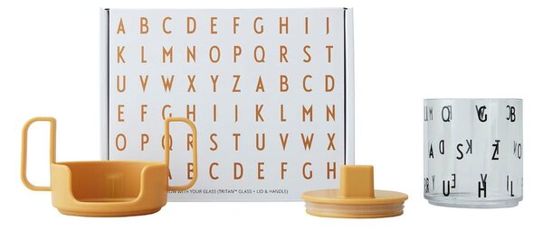 Tazza per bambini giallo senape Cresci con la tua tazza Grow with Your Cup - Design Letters