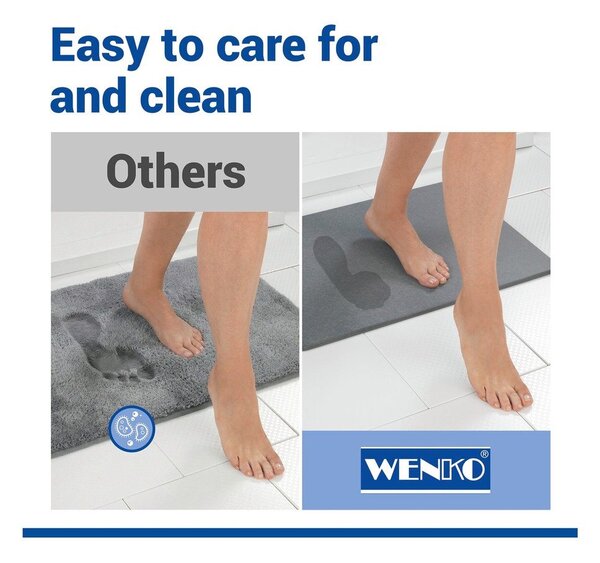 Tappetino per il bagno grigio in diatomite 50x80 cm Simi – Wenko