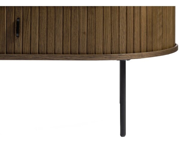 Tavolino in rovere decorato in colore naturale 60x120 cm Nola - Unique Furniture