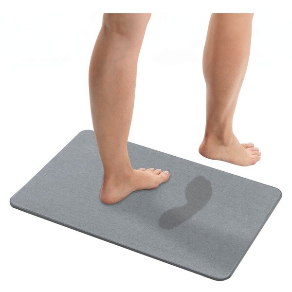 Tappetino per il bagno grigio in diatomite 50x80 cm Simi – Wenko