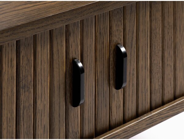 Tavolino in rovere decorato in colore naturale 60x120 cm Nola - Unique Furniture