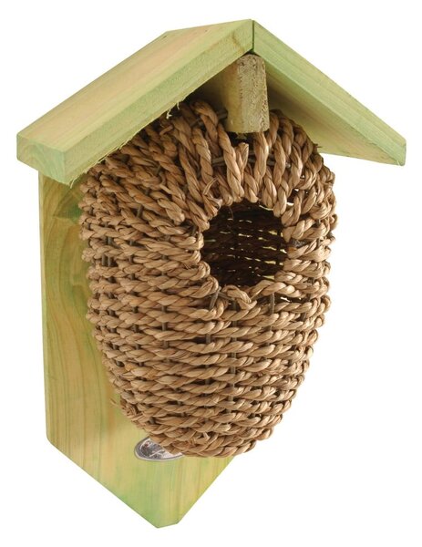 Casetta per uccelli in seagrass, altezza 26,2 cm - Esschert Design