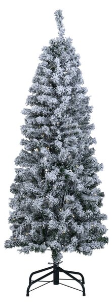 Costway Albero di 150cm natale illuminato decorazione natalizia per casa e ufficio, Albero base in metallo pieghevole