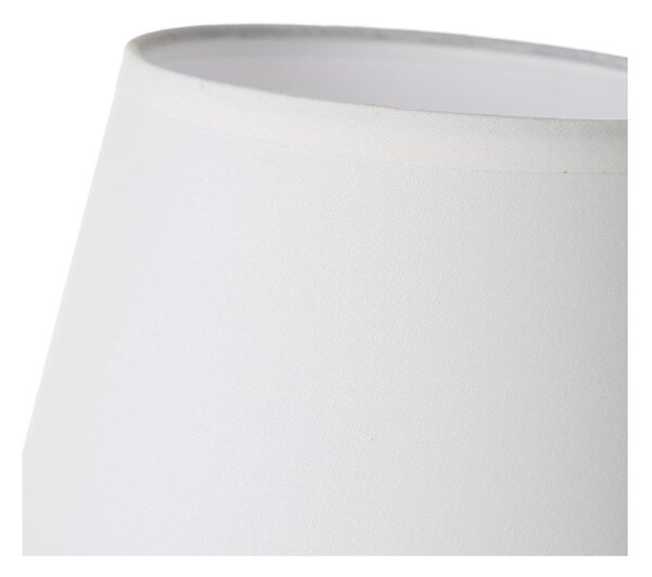 Lampada da tavolo in ceramica marrone con paralume in tessuto (altezza 27,5 cm) - Casa Selección
