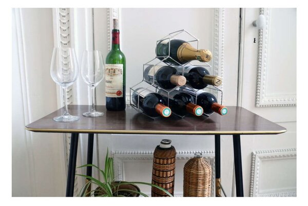 Portabottiglie in metallo grigio - Compactor