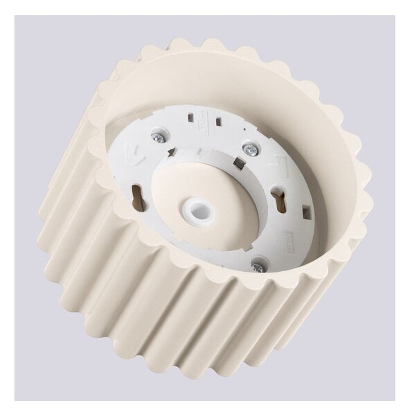 Faretto beige in metallo ø 10 cm Zora – Sollux