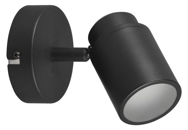 Faretto in metallo nero opaco 10x9 cm Angelo - Trio